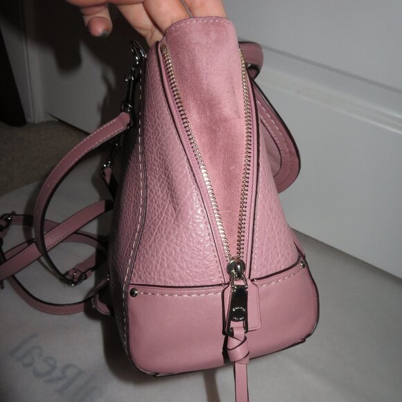Coach Faye Leather Small Backpack Dusty Rose Leather - Picture 13 of 16